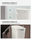 Hanging Trash Can – Plastic – White – 9L Capacity with Lid, Wall Mounted