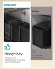 Pull-Out Kitchen Bin – Steel Frame with ABS Lid – Ink Black – Double Compartment for Recycling and Waste