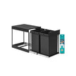 Pull-Out Kitchen Bin – Steel Frame with ABS Lid – Ink Black – Double Compartment for Recycling and Waste