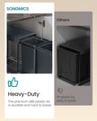 Pull-Out Kitchen Bin – Steel Frame with ABS Lid – Ink Black – Double Compartment for Recycling and Waste