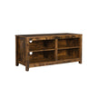 TV Stand – Engineered Wood – Rustic Brown – Open Shelves with Cable Holes