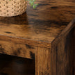 TV Stand – Engineered Wood – Rustic Brown – Open Shelves with Cable Holes