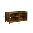 TV Stand – Engineered Wood – Rustic Brown – Open Shelves with Cable Holes