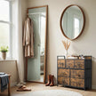 Dresser Cabinet – Metal Frame – Rustic Brown and Black – 7 Fabric Drawers