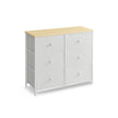 Chest of Drawers – Fabric and Metal – Rustic Brown and Black – 6 Drawer Storage Organizer