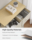 Fabric Storage Organiser Unit – Fabric – Rustic Brown and Black – Industrial Style with 5 Drawers