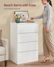 Chest of Drawers – Engineered Wood – Snow White – Modern Design with Four Drawers