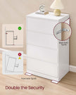 Chest of Drawers – Engineered Wood – Snow White – Modern Design with Four Drawers