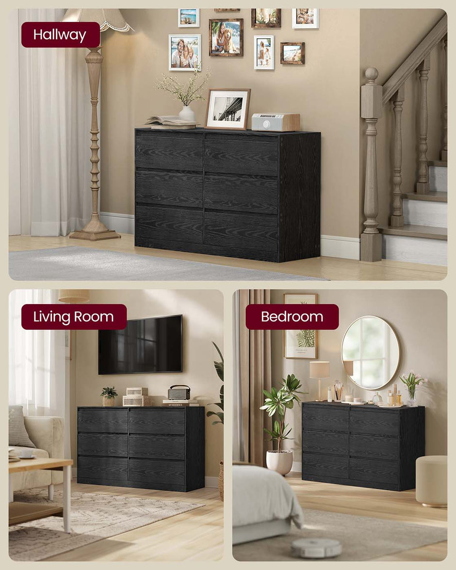 Chest of Drawers – Wood – Snow White – Six Drawer Storage Organizer