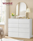 Storage Organiser Unit – Engineered Wood – Snow White – Modern Design with 8 Drawers