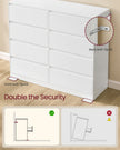 Storage Organiser Unit – Engineered Wood – Snow White – Modern Design with 8 Drawers