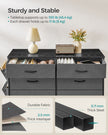 6-Drawer Dresser – Fabric – Charcoal Grey and Slate Grey – Organizer with Side Pockets and Drawer Dividers