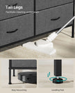 6-Drawer Dresser – Fabric – Charcoal Grey and Slate Grey – Organizer with Side Pockets and Drawer Dividers