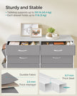 6-Drawer Dresser – Fabric – Cloud White and Dove Grey – Includes Side Pockets and Drawer Dividers