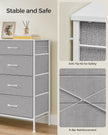 8-Drawer Dresser – Fabric – Cloud White and Dove Grey – Includes Side Pockets and Drawer Dividers
