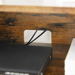 TV Cabinet – Wood – Rustic Brown – Barn Door, Cable Management, 2 Open Compartments