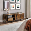 TV Cabinet – Engineered Wood – Rustic Brown – Suitable for TVs up to 60 Inches with Adjustable Shelves