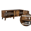 TV Cabinet – Engineered Wood – Rustic Brown – Suitable for TVs up to 60 Inches with Adjustable Shelves