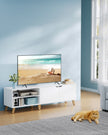 TV Cabinet – Engineered Wood – Rustic Brown – Adjustable Shelves, Suitable for TVs up to 65 Inches