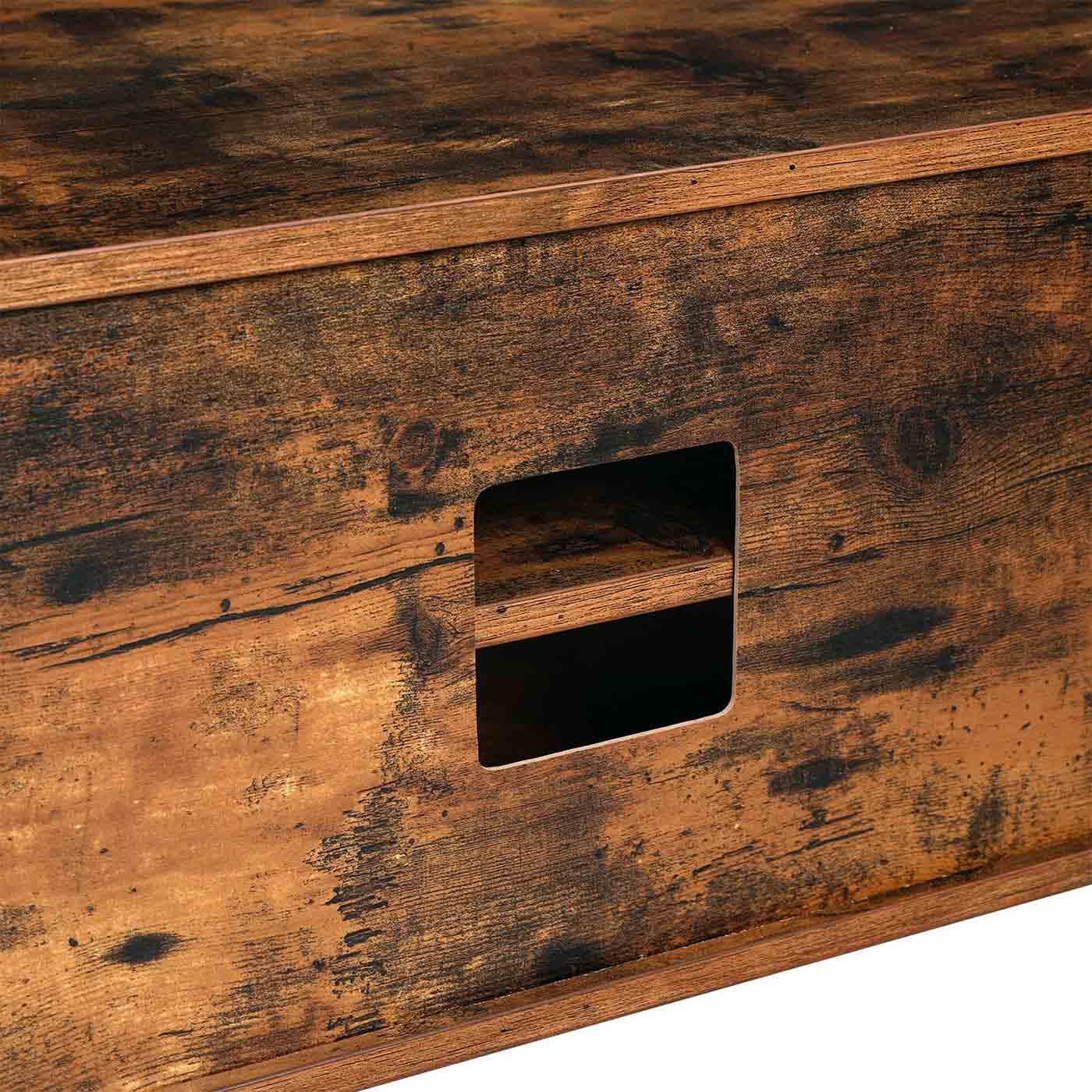 Retro TV Stand – Wood – Dark Brown – Mid-Century Modern Design for Flat Screen TVs and Consoles