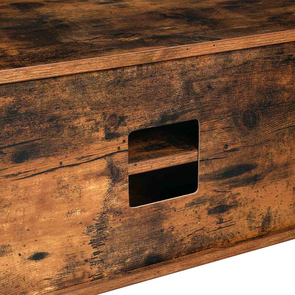 Retro TV Stand – Wood – Dark Brown – Mid-Century Modern Design for Flat Screen TVs and Consoles