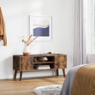 Retro TV Stand – Wood – Dark Brown – Mid-Century Modern Design for Flat Screen TVs and Consoles