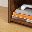 TV Stand – Engineered Wood – Rustic Brown – Adjustable Shelves with 7 Open Compartments