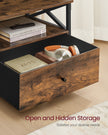 TV Stand – Steel Frame – Rustic Brown and Black – 3 Drawers and Storage Shelves for Up to 65 Inch TV