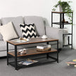 TV Stand – Wood and Metal – Rustic Brown – Industrial Design with 3 Removable Drawers