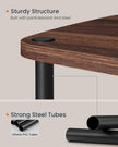 TV Stand – Wood – Natural Walnut and Ink Black – Toolless Assembly for TVs up to 50 Inches
