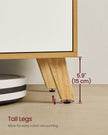 TV Stand Unit – Engineered Wood – Natural Oak and Cream White – Adjustable Shelf for 65 Inch TVs