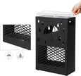 Umbrella Stand – Metal – Black – Rectangular with Removable Drip Tray and 4 Hooks
