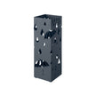 Umbrella Stand – Metal – Anthracite Grey – Square Design with Drip Tray and Hooks