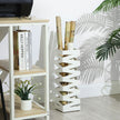 Square Umbrella Holder Rack – Metal – White – With Hooks and Drip Tray