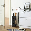 Umbrella Stand – Metal – Black – Includes Drip Tray and Hooks