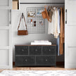 Storage Dresser – Fabric – Rustic Brown and Black – 5 Drawers, Metal Frame