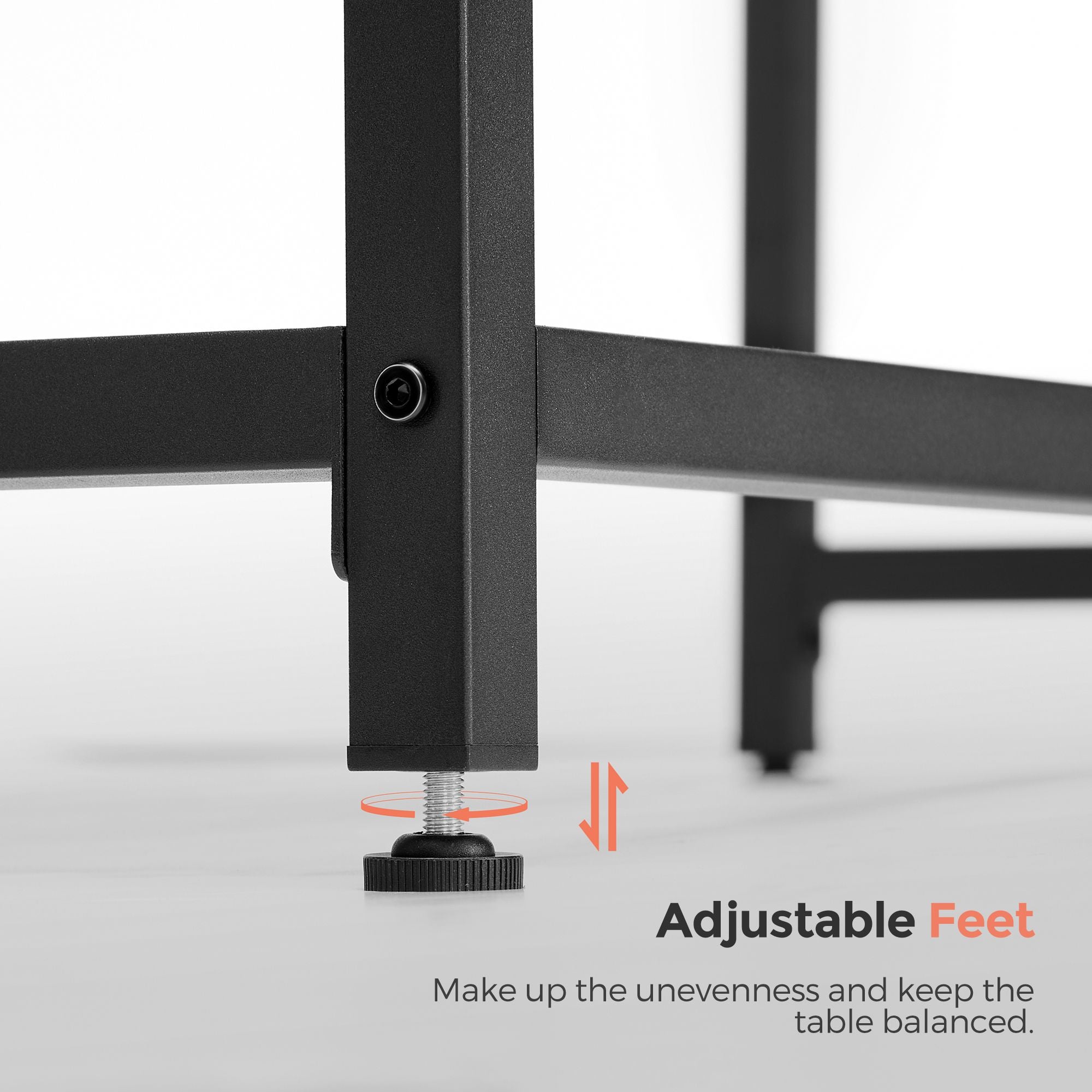 Office Desk – Steel – Hazelnut Brown and Black – Industrial Design, Simple Assembly, 100 x 50 x 75 cm