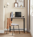 Small Office Desk – Steel – Hazelnut Brown and Black – Industrial Design with Simple Assembly