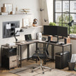 Small Office Desk – Steel – Hazelnut Brown and Black – Industrial Design with Simple Assembly