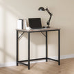 Small Office Desk – Steel – Hazelnut Brown and Black – Industrial Design with Simple Assembly