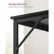 Computer Desk – Steel – Hazelnut Brown and Black – Industrial Design, Easy Assembly