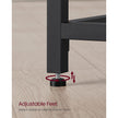 Computer Desk – Steel – Hazelnut Brown and Black – Industrial Design, Easy Assembly