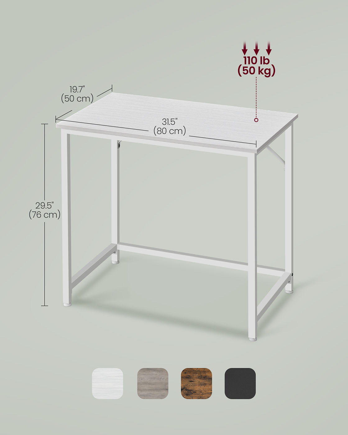 Computer Desk – Steel – Hazelnut Brown and Black – Industrial Design with Simple Assembly