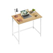 Computer Desk – Natural Oak and Pearl White – 80 cm Wide – Simple Assembly, Industrial Design
