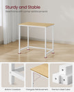 Computer Desk – Natural Oak and Pearl White – 80 cm Wide – Simple Assembly, Industrial Design