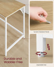 Computer Desk – Natural Oak and Pearl White – 80 cm Wide – Simple Assembly, Industrial Design