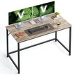 Computer Desk – Metal – Rustic Brown – Industrial Design, Easy Assembly