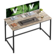 Computer Desk – Metal – Rustic Brown – Industrial Design, Easy Assembly