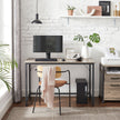 Small Office Desk – Metal – Rustic Brown – Industrial Design, Simple Assembly