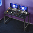 Computer Desk – Metal – Rustic Brown – Industrial Design, Easy Assembly